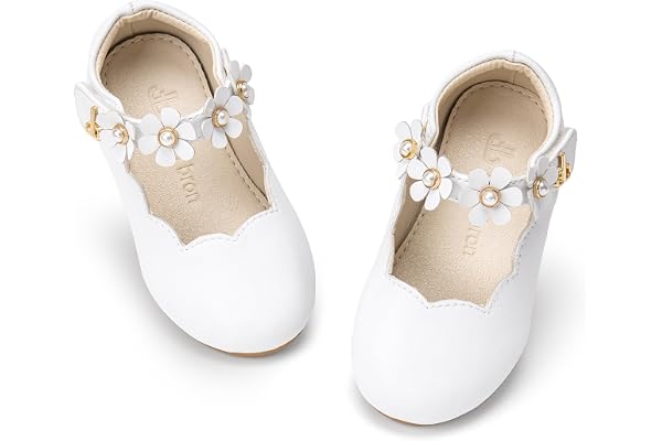THEE BRON Toddler Girls Shoes Ballet Flats Princess Dress Shoes for Kids