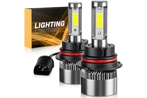 WISONDAP 9007/HB5 High/Low Beam 6500K Cool White, 60000LM 900% Brighter, Backup Plug & Play IP68 Waterproof Replacement with 2pcs 194 168 T10 2825 LED Bulb for Interior Light License Plate Lights