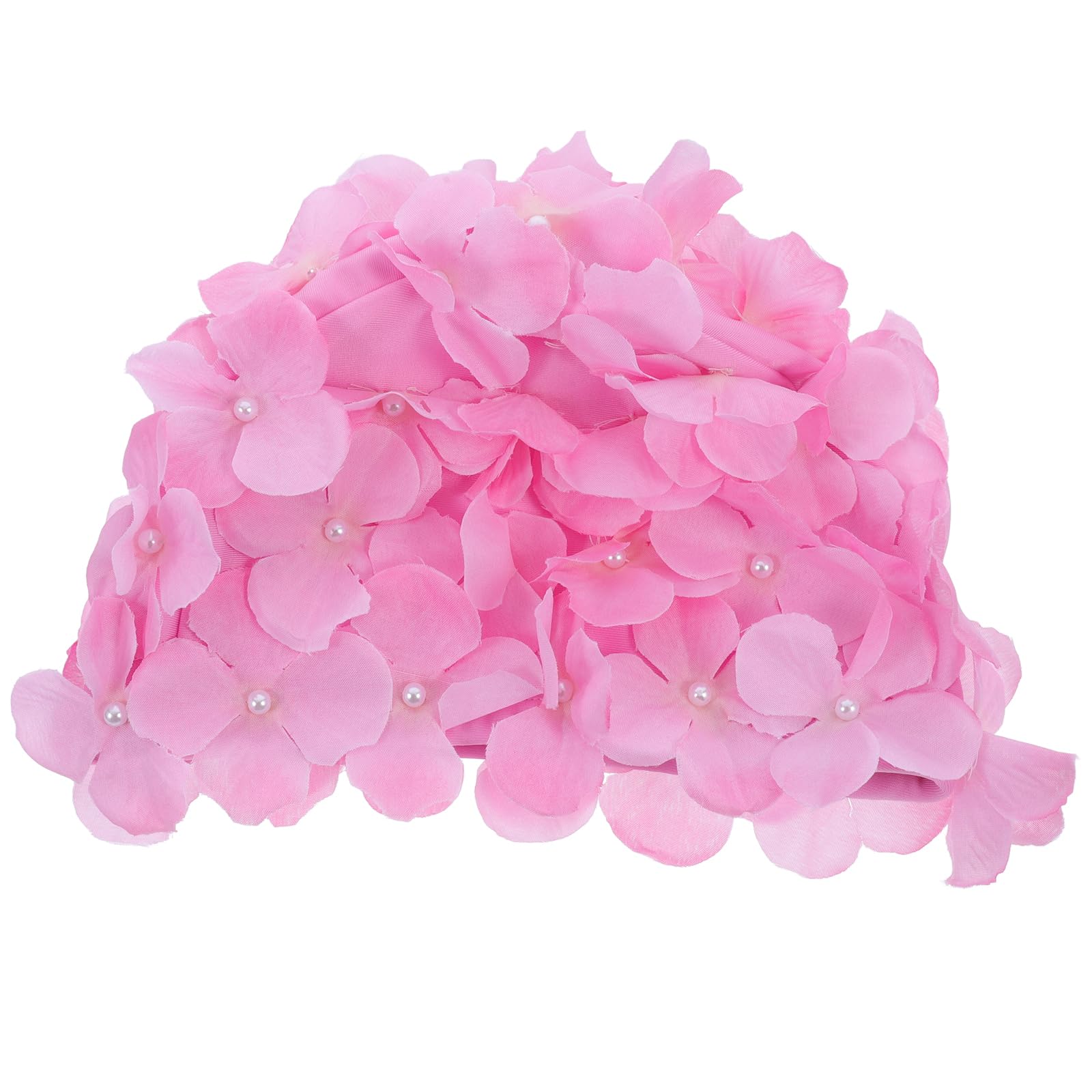 FAVOMOTO Floral Stylish Swimming Bathing - Swim Cap Floral Petal Stylish Swimming Hat Bathing Caps One Size for Women (Pink)