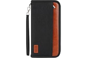 BOONBERY Passport Holder Family - RFID Blocking Passport Organizer,Travel Essentials Premium Wallets Credit Cards Case, Multi Pocket Waterproof Document Bag for Men Women Airports Vacations Business Trips