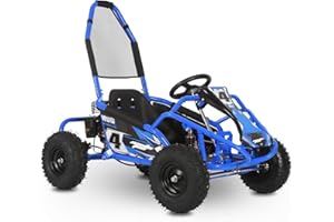 MotoTec Mud Monster 98cc Go Kart Full Suspension Blue