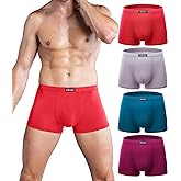 wirarpa Men's Breathable Modal Microfiber Trunks Underwear Covered Band Multipack