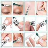 DUAIU 12PC Nail Clippers Manicure Set Stainless Steel with Leather Case view 4
