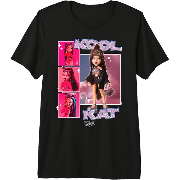 Amazon.com: Bratz - Jade Kool Cat Doll Collage T-Shirt : Clothing
