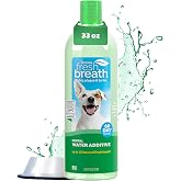 TropiClean Fresh Breath Dental Water Additive, Dog Breath Freshener, 33.8oz | Freshens Breath &amp; Cleans Teeth | No Toothpaste or Toothbrush Required