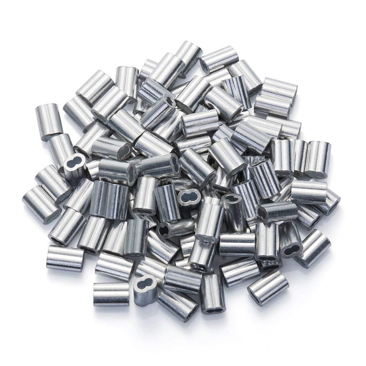 Photo 1 of 1/16" (?1.6mm) Aluminum Crimping Loop Sleeve 200PCS, Cable Ferrule Wire Rope Sleeves