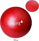 ZHIYE Mini Pilates Ball 25cm PVC Anti Slip Core Stability Fitness Ball Red view 3