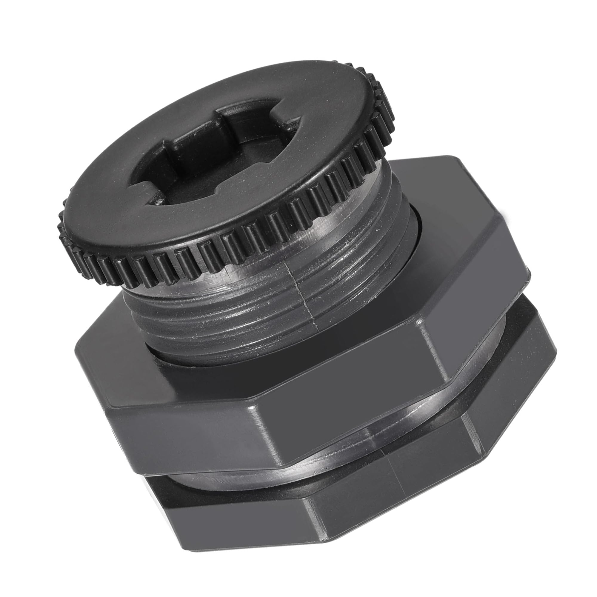 MACHSWON PVC Bulkhead Tank Adapter with Plug Fitting G3/4 Thread for Rain Barrels Water Tank Aquariums Ponds 3 Set