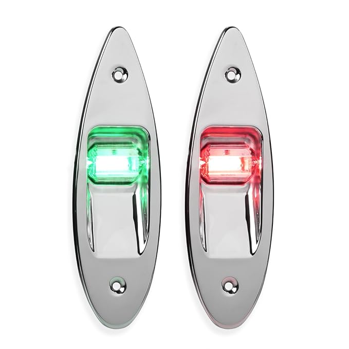 LEANINGTECH One Pair Marine Boat Yacht Light 12V Stainless Steel