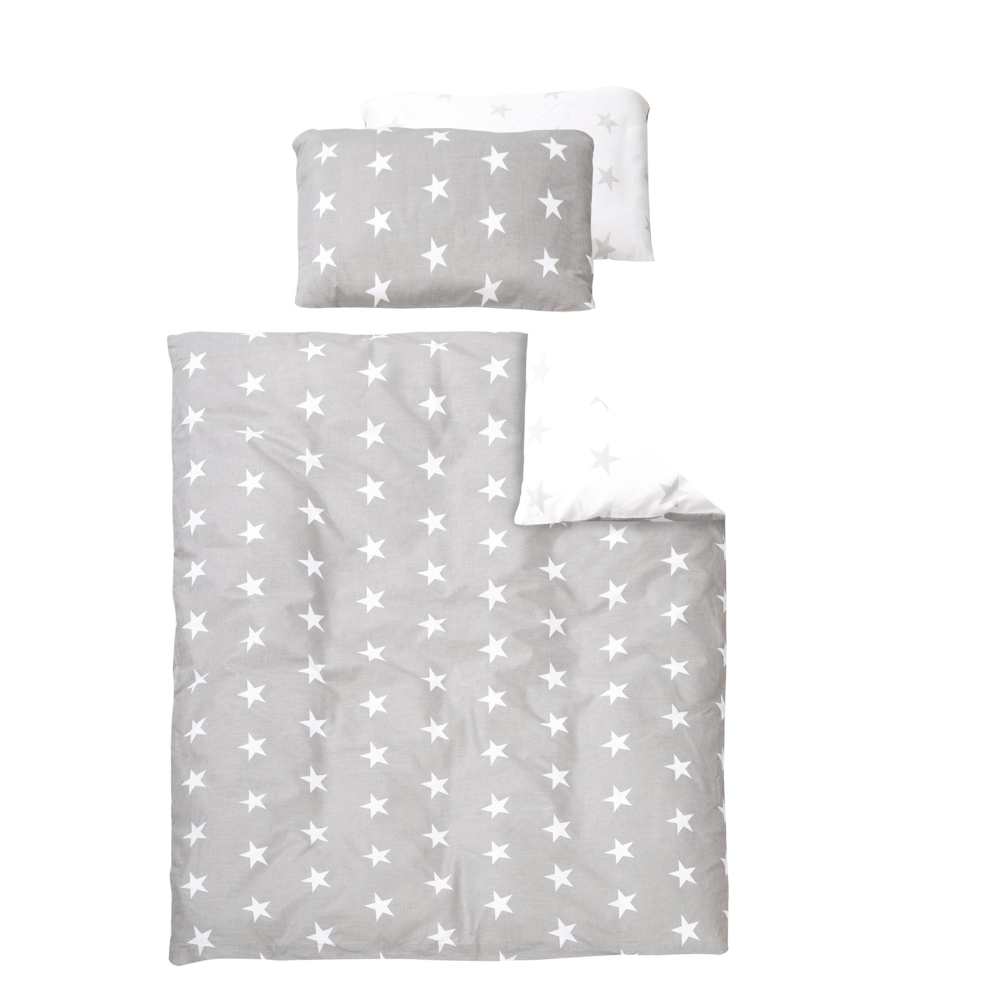 Roba Little Stars 314091V190 Child's Bedding Set 2-Piece Grey