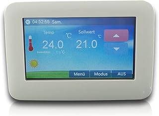 SM-PC®, Raumthermostat Thermostat programmierbar Touchscreen LED Farb-Display #901