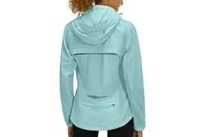 Little Donkey Andy Women's Lightweight Waterproof Cycling Jacket with Removable Sleeves & Hood for Biking Running Golf