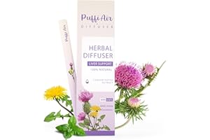 PUFFIAIR Upgraded Herbal Diffuser Pen for Liver Detox with Extracts of Milk Thistle, Dandelion, Chrysanthemum, and Mint - 600 Uses