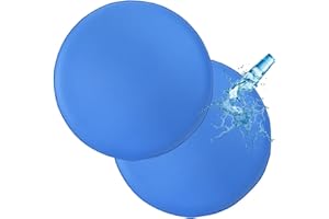 DEBRUYNE ANWUCHEN Stool Covers Round, 2 Pack Waterproof PU Leather Round Bar Stool Covers Anti-Slip Round Bar Stool Seat Cover with Elastic Bands Durable Round Chair Cover for 14-15 Inch Round Chair (Blue)