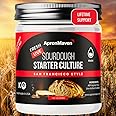 Apron Maven Premium Sourdough Starter Culture - Chewy Tangy San Francisco Style - Fresh Live Liquid Sour Dough in Jar - With Simple Beginner Friendly Feeding Instructions and Customer Support for Homemade Bread Baking Supplies