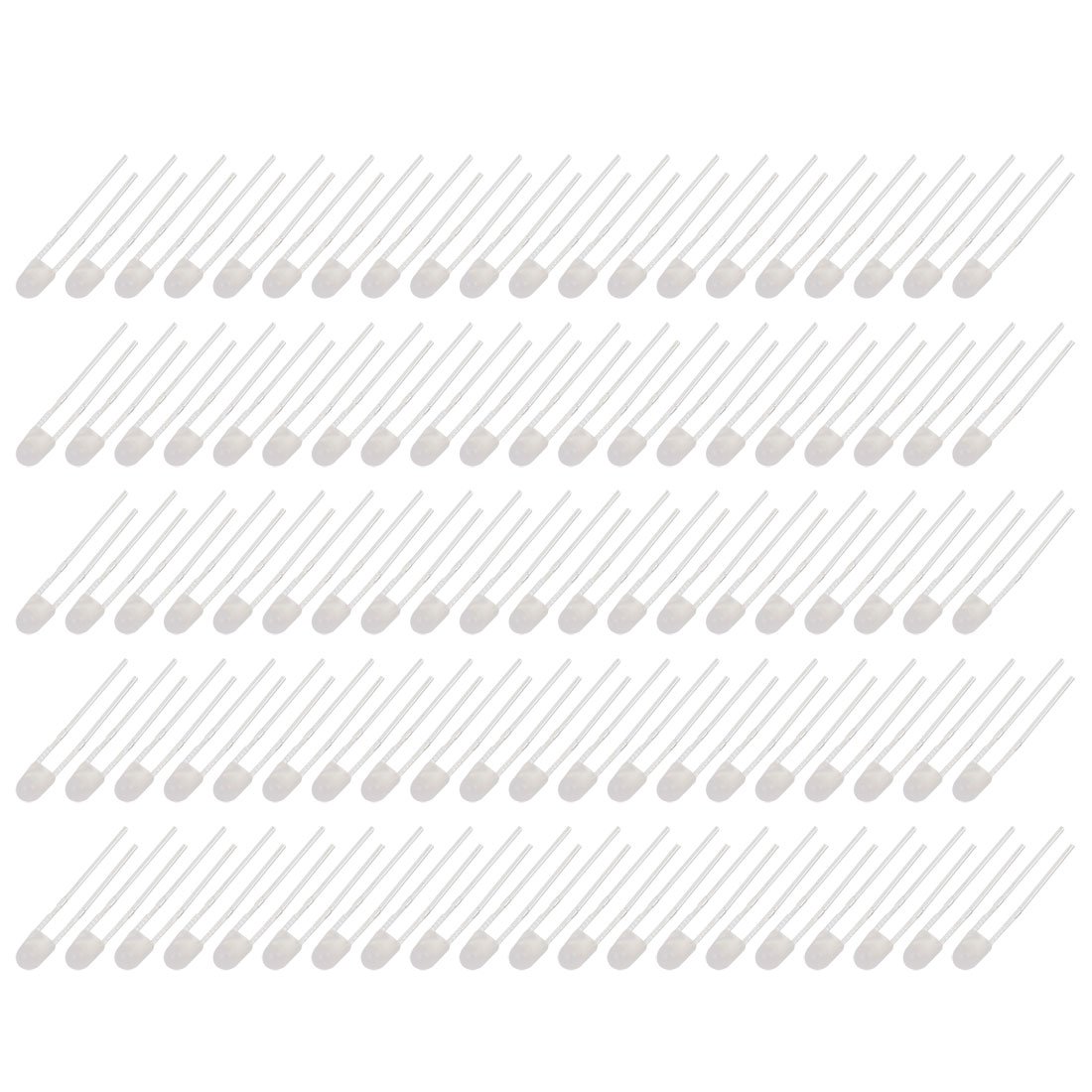 sourcingmap DC 3-3.2V 20mA Bright LED Lamp 3mm Round Cyan Light Emitting Diodes 100pcs