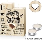 Vetbuosa 1st Anniversary Candlestick Gift for Couple Paper Theme view 6