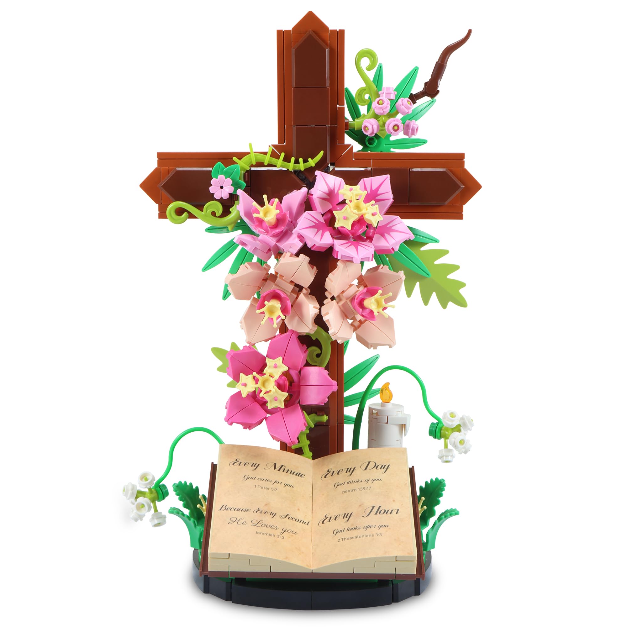 Photo 1 of ***MISSING PARTS***
HUNKING Jesus Cross Flower Building Set for Adults, Decorative Cross Building Blocks, Great Easter, Christmas, Christian, Birthday Gifts for Mothers, Women, Adults (363 PCS)