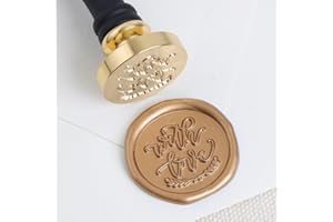 UNIQOOO ‘‘With Love‘‘ Signature Design Wax Seal Stamp, Handwritten Calligraphy by Shelly Kim - Perfect Decoration for Invitat
