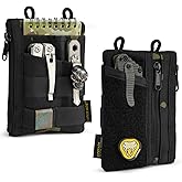 VIPERADE VE18 EDC Pouch, Pocket Organizer for Men, EDC Pocket Organizer, 3 Slots with 2 Zipper Pockets, Multitool Pouch