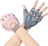 flintronic Women Fitness Gloves Breathable Non-Slip Silicone Palm Padding Size M view 8