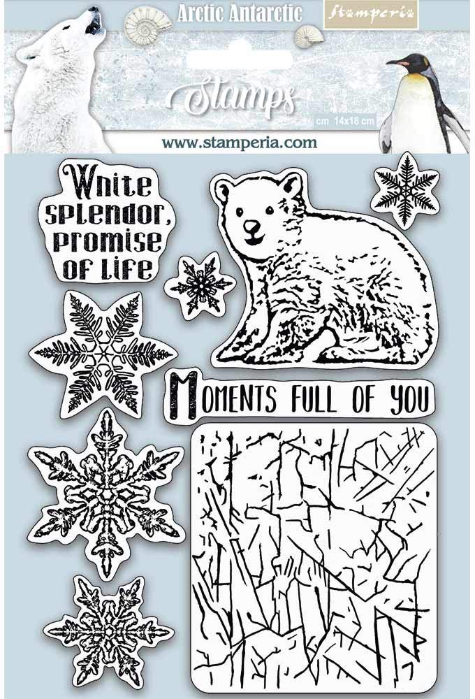 STAMPERIA INTL Stamperia-High Definition Natural Rubber Stamp-Moments Full, 14 x 18 cm Set