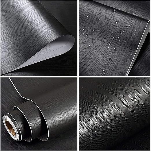 Amazon Com Black Wood Contact Paper Self Adhesive Shelf Liner