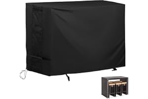 Starcrew Patio High Top Dining Set Cover, Outdoor Bar Height Table and Chairs Cover for 7-Piece Wicker Bar Dining Set/Patio Dining Table and Chairs Set for 6