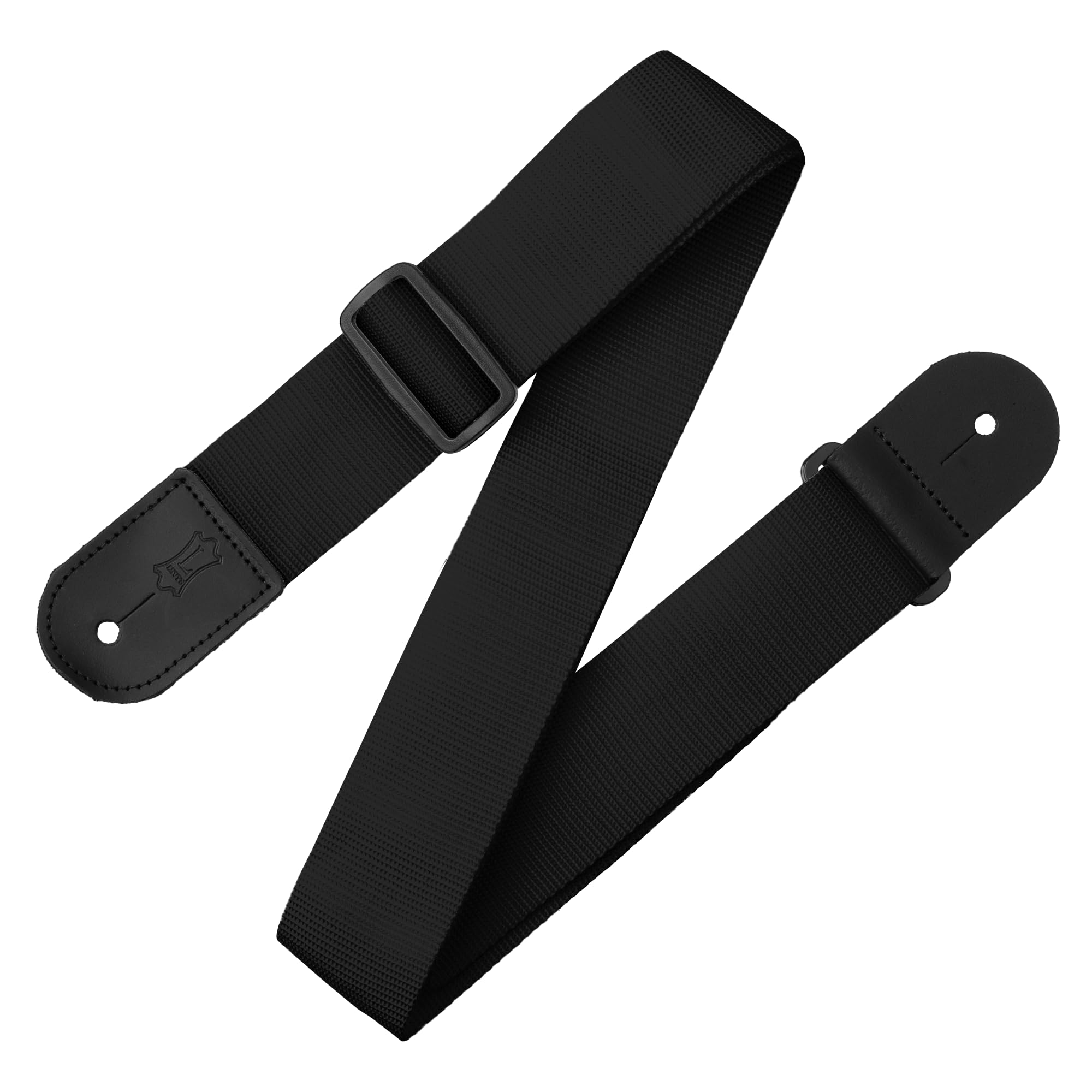 Levy's Leathers 2" Polypropylene Guitar Strap with Polyester Ends and Tri-glide Adjustment. Black (M8POLY-BLK)