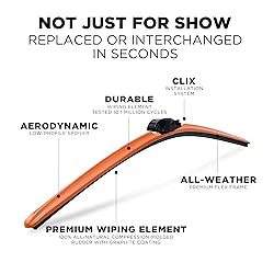 ClixWipers 28" + 28" (Set of 2) Orange All Weather
