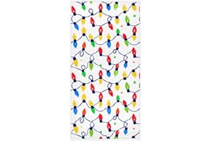 Pfrewn Garland of Light Bulbs Hand Towels for Winter Christmas Kitchen Dish Hanging Towels for Bathroom Shower Guest Towel Merry Xmas Holiday Decor 16x30 in