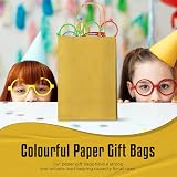 Thepaperbagstore 10 Gold Small Paper Party Bags With Handles 18x22x8cm view 8