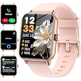 Smart Watches for Women (Make/Answer Calls), Alexa Built-in Smart Watch for Android/iPhones with Receive Messages/Emails/Reminders, 1.85" HD Fitness Tracker Watch with Heart Rate/Sleep/SpO2 Monitor