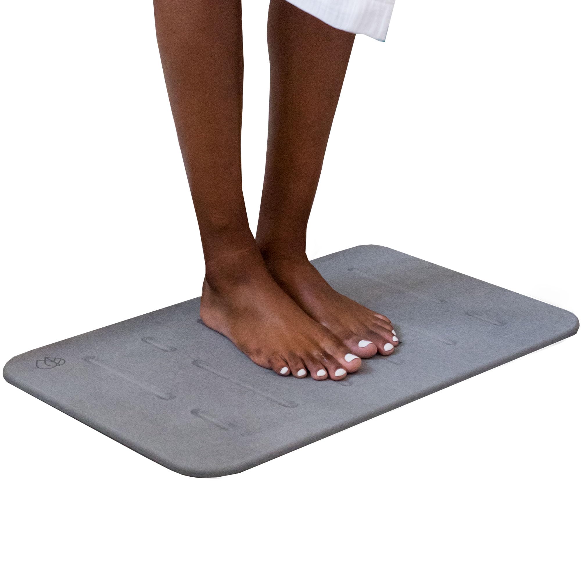 Dorai Home Bath Stone – Luxury Quick-Drying Stone Bath Mat, Non-Slip Surface, Rubberized Bottom Pad, Rain Slate