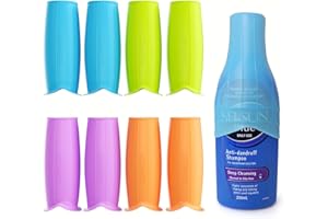 leevanoo 8 Pcs Silicone Bottle Covers for Travel, Leak-Proof Elastic Sleeves for Shampoo & Toiletries, Multi-Size Fit for Standard & Travel Size Bottles, Cruise & Airplane Essentials for Women & Men