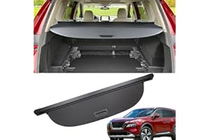 Marretoo for 2021 2022 2023 2024 2025 Nissan Rogue S SV SL Platinum Trunk Cargo Cover Black Retractable Waterproof Cargo Cover Luggage Security Shield Shade（Not fit for Nissan Rogue Sport）