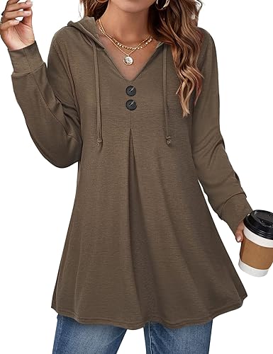 Plus Size Tunic Sweatshirts for Women,Lotusmile Ladies Long Tops - Main Image