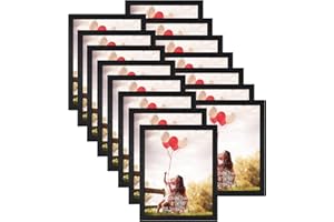 HORLIMER 8x10 Picture Frame Set of 15, Black Picture Frames Display 8 by 10 Photo for Wall or Tabletop