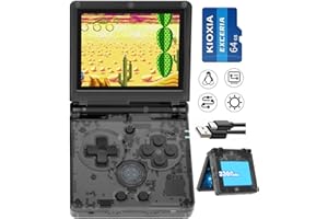 AIVUIDBS RG35XXSP Flip Portable Retro Handheld Game Console,RG35XXSP 3.5 Inch IPS Screen Linux System with 64G TF Card Pre-Installed 5532 Games,Clamshell Games Consoles Supports 5G WiFi Bluetooth HDMI xxsp