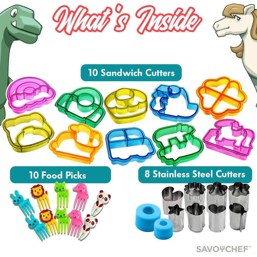 Sandwich Cutters for Kids Great for Toddler Lunch Box and Containers Bento Box Accessories