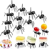 Ant Toothpicks Fruit Dessert Fork (24Pcs) – OOTSR Reusable Ant Food Pick Animal Appetizer Forks for Snack Cake Dessert with S