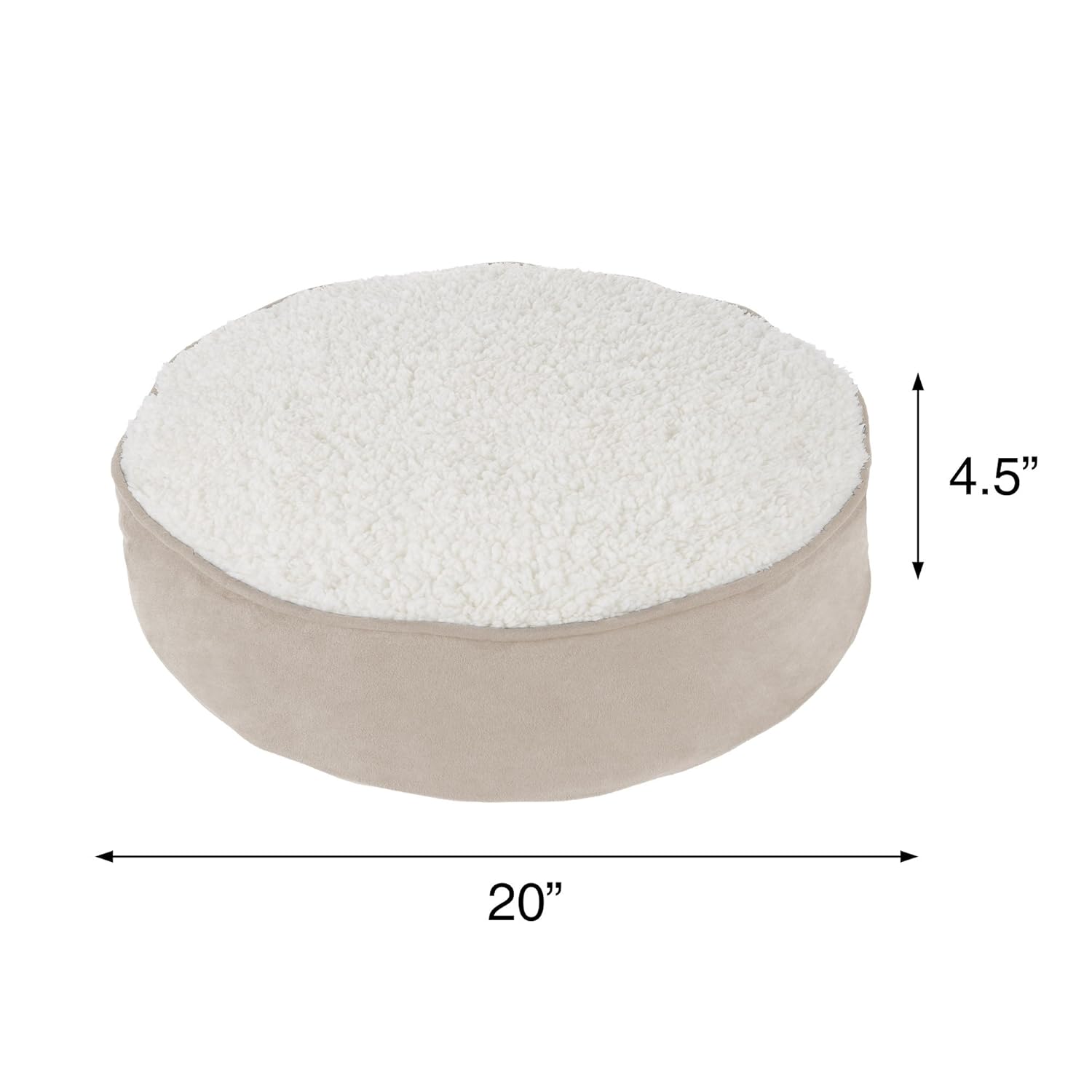 Petmaker Round Pet Bed Memory Foam Pillow Top Reversible Cat And