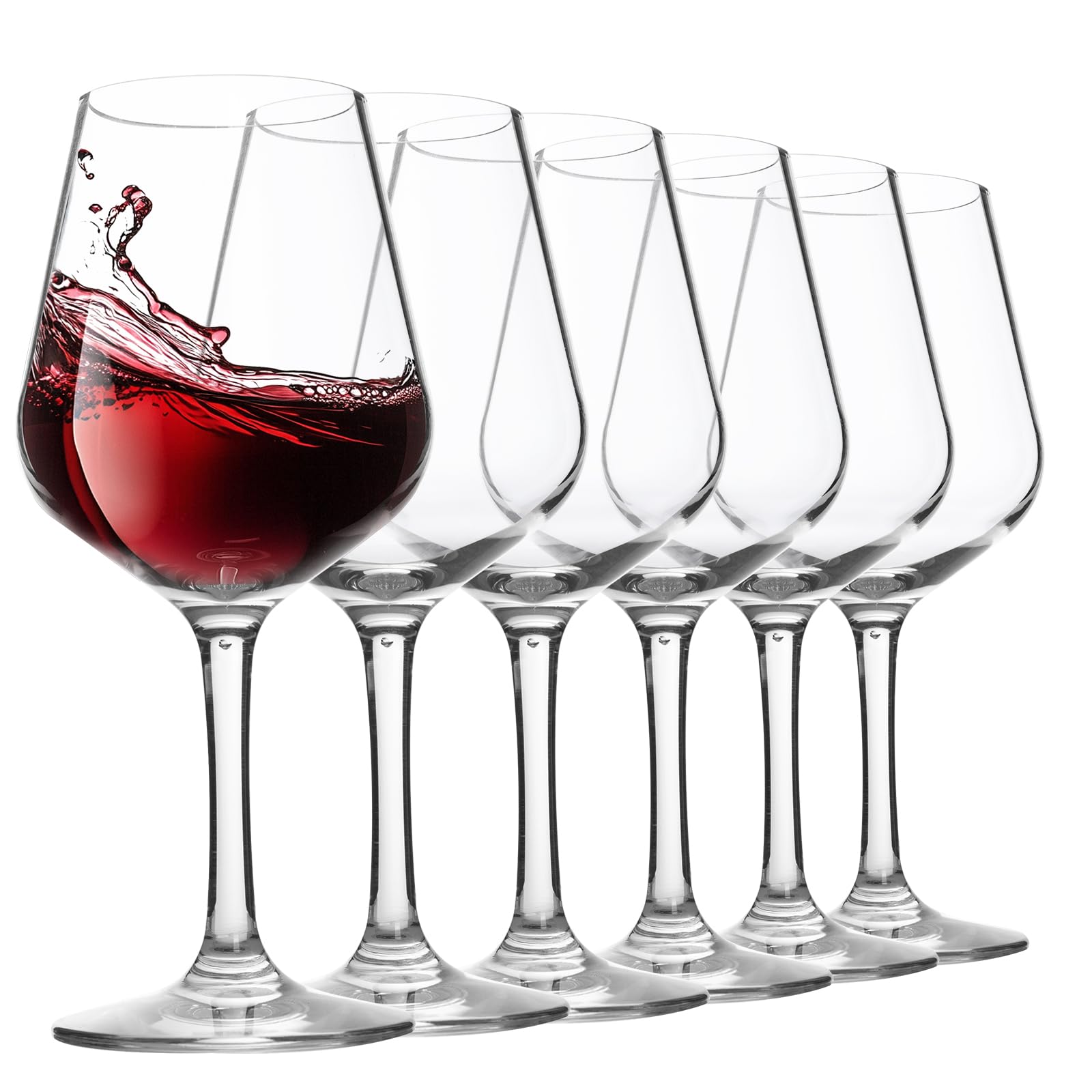 Photo 1 of 10-ounce Unbreakable Plastic Acrylic Stem Wine Glasses, set of 6-clear, Red or White Wine Glass, Dishwasher Safe, BPA Free (clear, Medium)