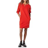 Amazon Essentials womens Fleece Blouson Sleeve Boatneck Sweatshirt Dress (Available in Plus Size)