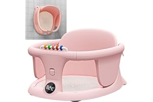 CHEERKID Baby Bath seat for Babies Sitting up Infant Bath tub Portable sit up Seats Bathing Chair Newborn Essentials Toddler Must Haves 0-12 Months Bathtub Sink Bather Sitting Shower Support Travel Ring