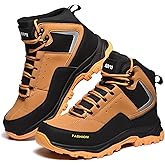 AUVYI Waterproof Steel Toe Work Boots for Men Comfortable Durable Indestructible Leather Safety Boots High Top botas de trabajo para hombre