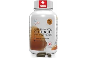 Live 5AM Pure Shilajit Supplement 500mg | 90 Vegan Capsules - 50% Fulvic Acid - Sourced from Himalayan Mountains - High Poten