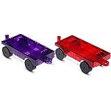Playmags 2 Piece Car Set - Compatible with All Magnetic Tiles-Colors May Vary