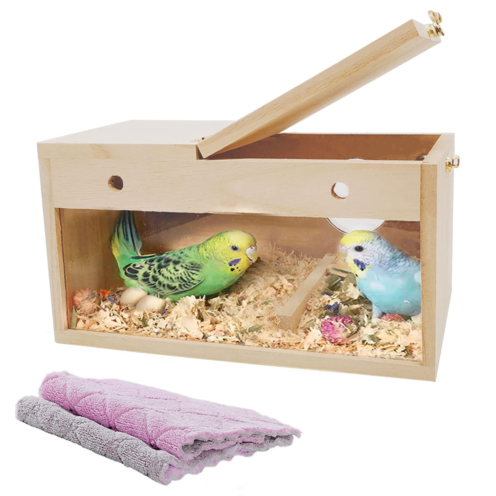 kathson Transparent Parakeet Nesting Box Parakeet
