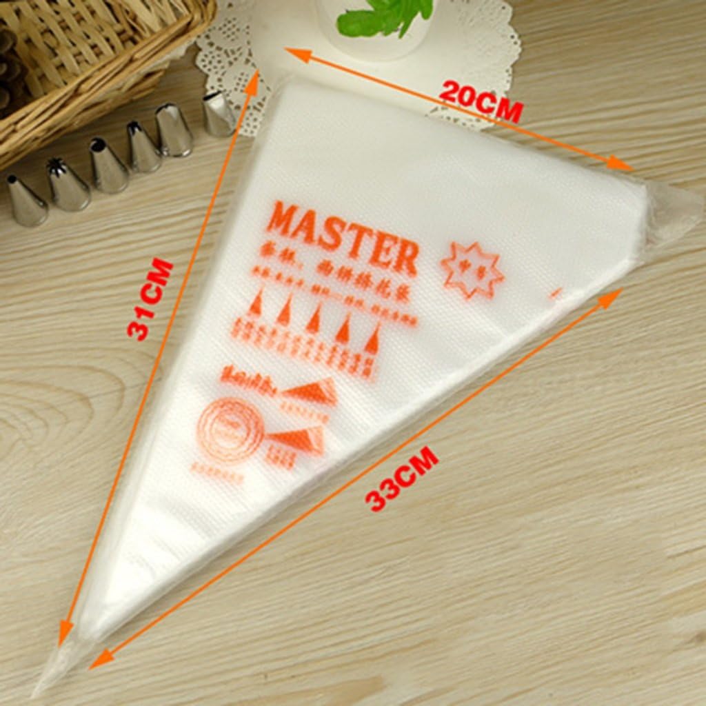 100 Disposable Thickening Plastic Biaohua Bags Medium And Small Cake Cream Cookies Squeeze Bag Baking Tool ( Color : B )